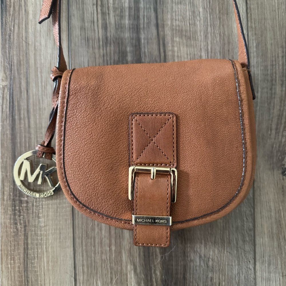 Michael Kors Tan Leather Crossbody Bag